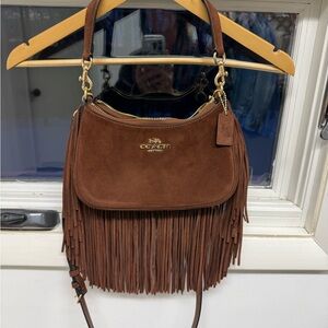 Coach Tan Fringe Crossbody Bag NEW